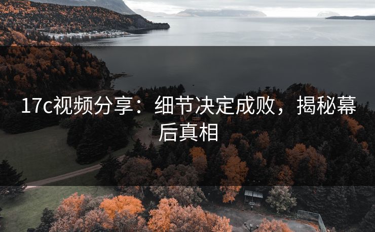 17c视频分享：细节决定成败，揭秘幕后真相