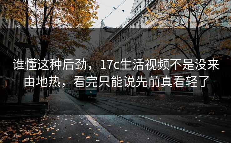 谁懂这种后劲，17c生活视频不是没来由地热，看完只能说先前真看轻了