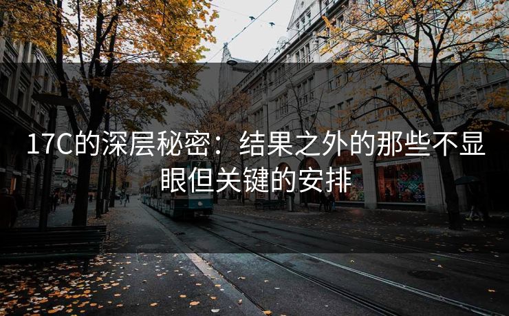 17C的深层秘密：结果之外的那些不显眼但关键的安排